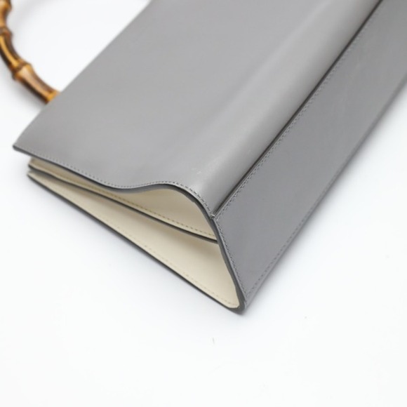 GUCCI Gray Bamboo Bag - Picture 6 of 16